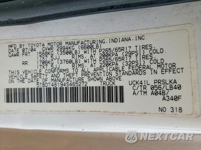 Zdjęcie 12 z 12 samochodu: 2004 TOYOTA TUNDRA DOUBLE CAB LIMITED VIN:5TBDT48194S465272 - miniatura