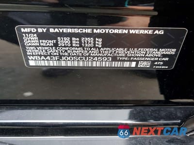 Zdjęcie 12 z 12 samochodu: 2025 BMW 530 I VIN:WBA43FJ00SCU24593 - miniatura