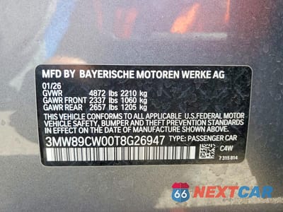 Zdjęcie 12 z 12 samochodu: 2026 BMW 330XI VIN:3MW89CW00T8G26947 - miniatura