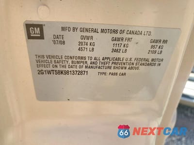 Zdjęcie 12 z 12 samochodu: 2008 CHEVROLET IMPALA LT VIN:2G1WT58K981372871 - miniatura