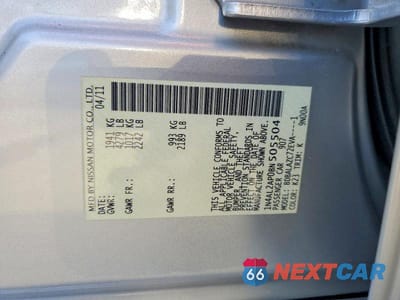 Zdjęcie 12 z 12 samochodu: 2011 NISSAN ALTIMA 2.5 VIN:1N4AL2AP0BN505504 - miniatura