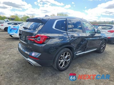 Trzecie zdjęcie samochodu z tyłu: 2023 BMW X3 XDRIVE30I VIN:5UX53DP02P9P35822 - miniatura