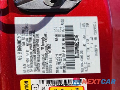 Zdjęcie 12 z 12 samochodu: 2017 FORD MUSTANG VIN:1FA6P8AM7H5225302 - miniatura