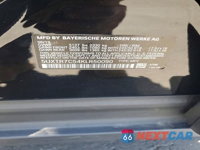 Zdjęcie 13 z 13 samochodu: 2019 BMW X3 SDRIVE30I VIN:5UXTR7C54KLR50090 - miniatura