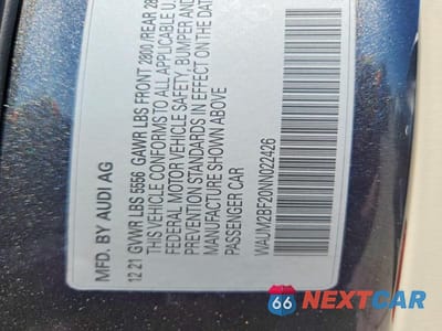 Zdjęcie 12 z 12 samochodu: 2022 AUDI A6 PRESTIGE VIN:WAUM2BF20NN022426 - miniatura