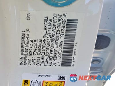 Zdjęcie 12 z 12 samochodu: 2024 HONDA ACCORD EX VIN:1HGCY1F33RA054849 - miniatura