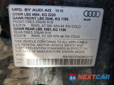Zdjęcie 14 z 14 samochodu: 2016 AUDI Q3 PRESTIGE VIN:WA1GFCFS4GR010165 - miniatura