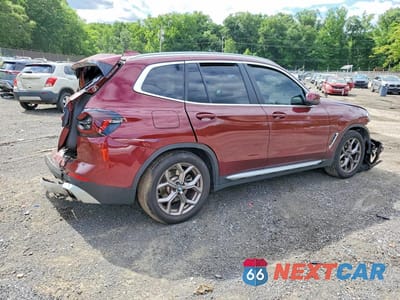 Trzecie zdjęcie samochodu z tyłu: 2022 BMW X3 XDRIVE30I VIN:5UX53DP03N9L62156 - miniatura