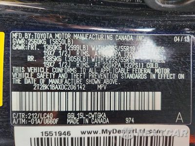 Zdjęcie 13 z 13 samochodu: 2013 LEXUS RX 350 BASE VIN:2T2BK1BAXDC206142 - miniatura