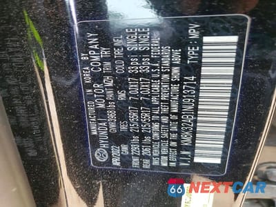 Zdjęcie 13 z 13 samochodu: 2022 HYUNDAI KONA SEL VIN:KM8K32AB1NU913714 - miniatura