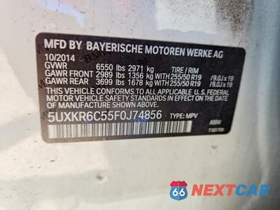 Zdjęcie 13 z 13 samochodu: 2015 BMW X5 XDRIVE50I VIN:5UXKR6C55F0J74856 - miniatura