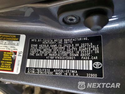 Zdjęcie 12 z 12 samochodu: 2012 TOYOTA CAMRY LE VIN:4T1BF1FK0CU150821 - miniatura