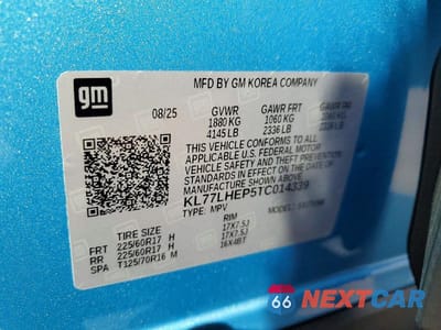 Zdjęcie 13 z 13 samochodu: 2026 CHEVROLET TRAX 1LT VIN:KL77LHEP5TC014339 - miniatura