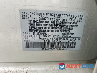 Zdjęcie 12 z 12 samochodu: 2015 NISSAN SENTRA SV VIN:3N1AB7AP4FY315114 - miniatura