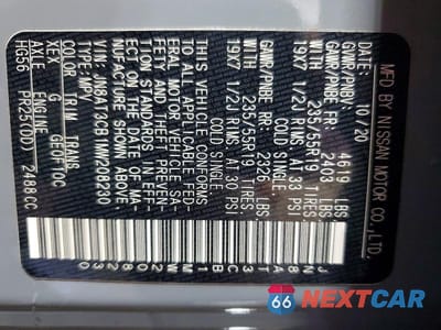 Zdjęcie 14 z 14 samochodu: 2021 NISSAN ROGUE SL VIN:JN8AT3CB1MW208230 - miniatura