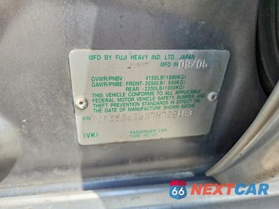 Zdjęcie 13 z 13 samochodu: 2007 SUBARU FORESTER 2.5X VIN:JF1SG63687H723183 - miniatura