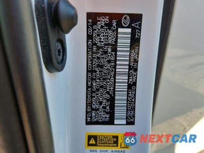 Zdjęcie 12 z 12 samochodu: 2014 LEXUS CT 200 VIN:JTHKD5BH4E2181854 - miniatura