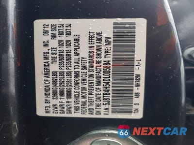 Zdjęcie 12 z 12 samochodu: 2013 ACURA RDX TECHNOLOGY VIN:5J8TB4H54DL005884 - miniatura