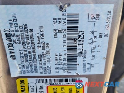 Zdjęcie 12 z 12 samochodu: 2018 LINCOLN MKZ HYBRID SELECT VIN:3LN6L5LU3JR622523 - miniatura