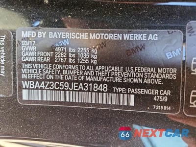 Zdjęcie 12 z 12 samochodu: 2018 BMW 430XI VIN:WBA4Z3C59JEA31848 - miniatura