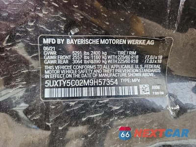 Zdjęcie 13 z 13 samochodu: 2021 BMW X3 XDRIVE30I VIN:5UXTY5C02M9H57354 - miniatura