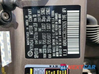 Zdjęcie 13 z 13 samochodu: 2011 HYUNDAI VERACRUZ GLS VIN:KM8NU4CC3BU150926 - miniatura