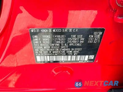 Zdjęcie 10 z 10 samochodu: 2018 HONDA HR-V EX VIN:3CZRU6H54JM717508 - miniatura