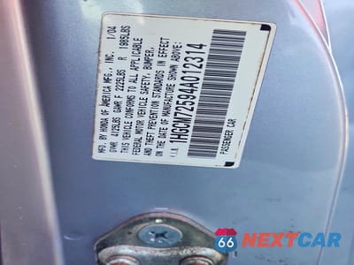 Zdjęcie 12 z 12 samochodu: 2004 HONDA ACCORD EX VIN:1HGCM72594A012314 - miniatura
