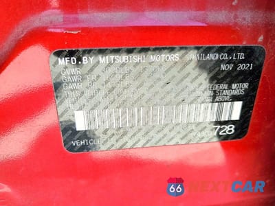 Zdjęcie 12 z 12 samochodu: 2022 MITSUBISHI MIRAGE ES VIN:ML32AUHJXNH001873 - miniatura