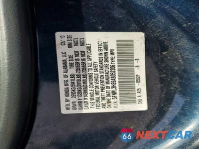 Zdjęcie 13 z 13 samochodu: 2010 HONDA ODYSSEY EXL VIN:5FNRL3H69AB052206 - miniatura