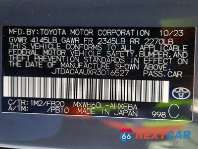 Zdjęcie 12 z 12 samochodu: 2024 TOYOTA PRIUS LE VIN:JTDACAAUXR3016527 - miniatura