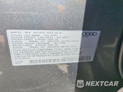 Zdjęcie 12 z 12 samochodu: 2015 AUDI Q7 PREMIUM VIN:WA1DGAFE7FD027634 - miniatura
