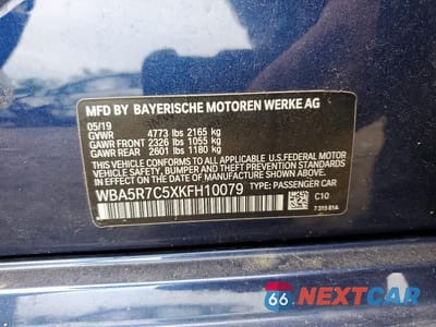 Zdjęcie 13 z 13 samochodu: 2019 BMW 330XI VIN:WBA5R7C5XKFH10079 - miniatura