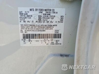 Zdjęcie 13 z 13 samochodu: 2012 FORD EDGE SE VIN:2FMDK3GC3CBA82480 - miniatura