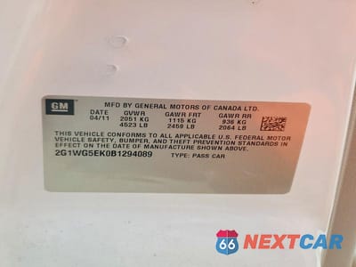 Zdjęcie 12 z 12 samochodu: 2011 CHEVROLET IMPALA LT VIN:2G1WG5EK0B1294089 - miniatura