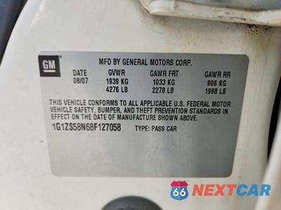 Zdjęcie 12 z 12 samochodu: 2008 CHEVROLET MALIBU LS VIN:1G1ZS58N68F127058 - miniatura