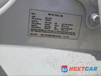 Zdjęcie 12 z 12 samochodu: 2021 TESLA MODEL Y VIN:5YJYGDEE6MF191330 - miniatura