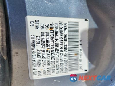Zdjęcie 13 z 13 samochodu: 2009 HONDA ODYSSEY EXL VIN:5FNRL38779B007687 - miniatura
