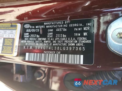 Zdjęcie 12 z 12 samochodu: 2020 KIA OPTIMA LX VIN:5XXGT4L38LG397365 - miniatura