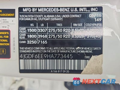 Zdjęcie 13 z 13 samochodu: 2017 MERCEDES-BENZ GLS 450 4MATIC VIN:4JGDF6EE9HA773445 - miniatura