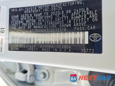 Zdjęcie 13 z 13 samochodu: 2026 TOYOTA CAMRY LE VIN:4T1DAACK5TU213178 - miniatura