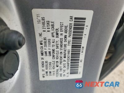Zdjęcie 12 z 12 samochodu: 2012 ACURA TL VIN:19UUA8F50CA014481 - miniatura