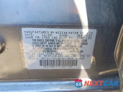 Zdjęcie 12 z 12 samochodu: 2021 NISSAN VERSA SV VIN:3N1CN8EV7ML827409 - miniatura