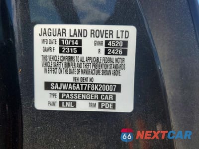 Zdjęcie 12 z 12 samochodu: 2015 JAGUAR F-TYPE VIN:SAJWA6AT7F8K20007 - miniatura