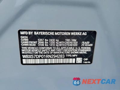 Zdjęcie 13 z 13 samochodu: 2024 BMW X3 XDRIVE30I VIN:WBX57DP01RN294283 - miniatura