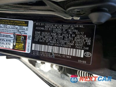 Zdjęcie 12 z 12 samochodu: 2012 TOYOTA CAMRY VIN:4T4BF1FKXCR200078 - miniatura