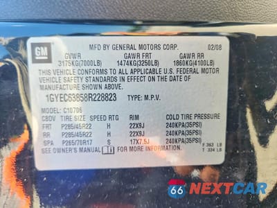 Zdjęcie 13 z 13 samochodu: 2008 CADILLAC ESCALADE LUXURY VIN:1GYEC63858R228823 - miniatura