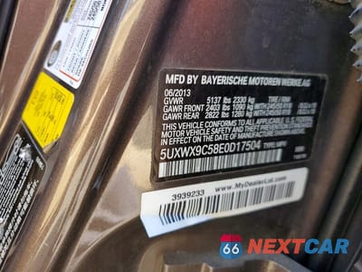 Zdjęcie 14 z 14 samochodu: 2014 BMW X3 XDRIVE28I VIN:5UXWX9C58E0D17504 - miniatura