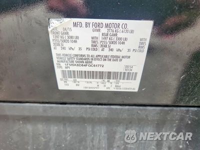 Zdjęcie 14 z 14 samochodu: 2015 FORD EXPLORER XLT VIN:1FM5K8D84FGC61772 - miniatura