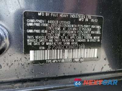 Zdjęcie 13 z 13 samochodu: 2013 SUBARU FORESTER TOURING VIN:JF2SHAGCXDH402169 - miniatura